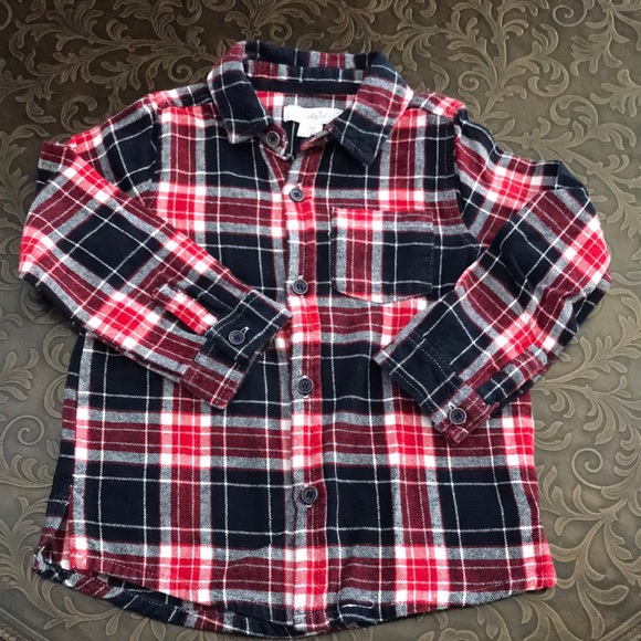 Mud Pie Flannel Button Down Size 4t 5t - Picture 1 of 6